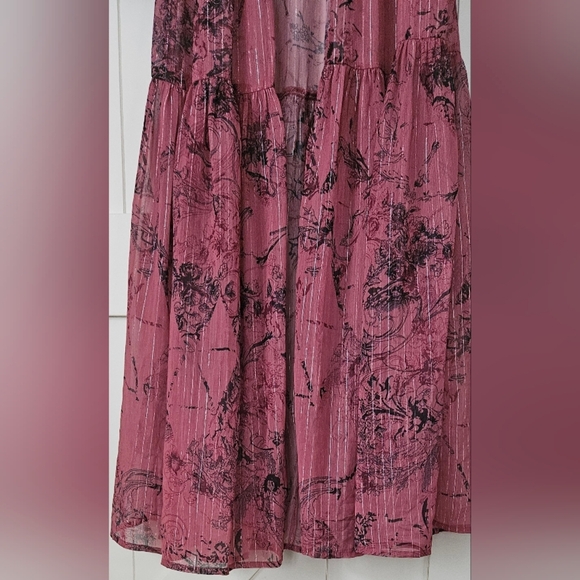 🌟NWOT Sheer Kimono-style Boho Chic Flowy Overlay Wrap With Tie Front-One Size🌟 - Picture 2 of 12